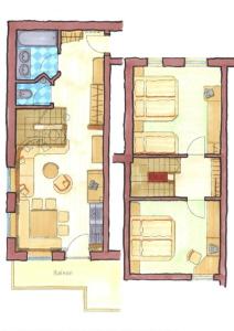 Majutuskoha Appartmenthof Aigengut Ferienwohnung Großarl korruse plaan