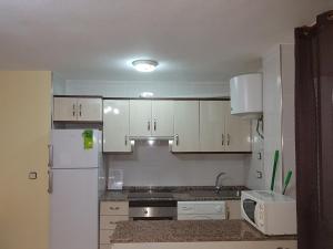 A kitchen or kitchenette at Apartamentos Olympia Center