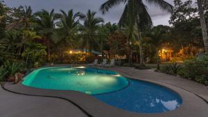 a swimming pool in the middle of a yard at La Diosa Nature Lodge in Cahuita