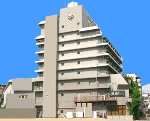 a large building with a clock on the side of it at Kochi Prince Hotel in Kochi