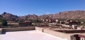a view of a city with mountains in the background at Azur Tafraout in Tafraoute
