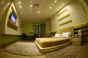 TV a/nebo společenská místnost v ubytování Layali Al Shams Hotel
