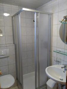 Koupelna v ubytování Haus Edelweiß + 24 fotografií
