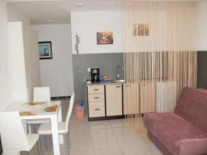 a living room with a couch and a table at Apartments Petrovic in Krimovice