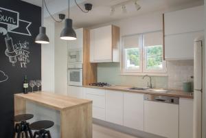 Kuchyň nebo kuchyňský kout v ubytování Apartment Penthouse Mak