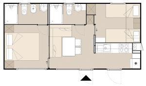 Půdorys ubytování Amadria Park Camping Sibenik Mobile Homes
