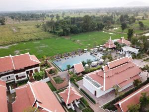 Vaade majutusasutusele Sriwilai Sukhothai linnulennult