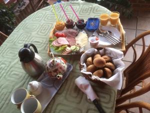 Brokastu iespējas, kas pieejamas viesiem naktsmītnē Risskov Bellevue Guesthouse