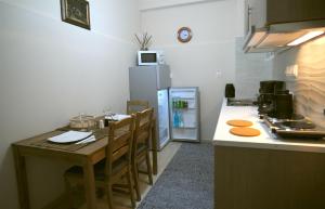 Kuchyň nebo kuchyňský kout v ubytování Renovated cozy apartment near to Acropolis