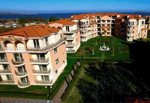 Pohľad z vtáčej perspektívy na ubytovanie Hasienda Beach Apartments