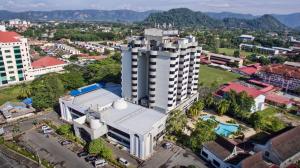 an overhead view of a building in a city at The Putra Regency Hotel in Kangar