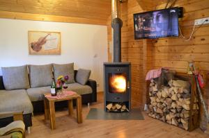 Μια τηλεόραση ή/και κέντρο ψυχαγωγίας στο Bayerwaldblockhaus - Chalet in Bayern