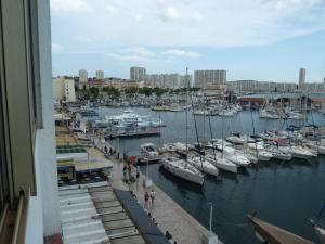 トゥーロンにあるR.I.O. PASSIONSの水上のボートが乗るマリーナの景色