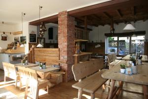 A seating area at La Baita Dinner & Bed
