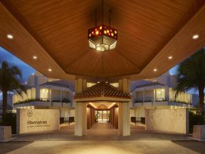a rendering of the entrance to the sheraton resort at Sheraton Okinawa Sunmarina Resort in Onna