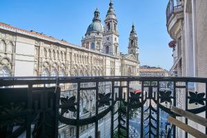 a view of a building with a clock tower at Basilica Royal Apartment | Budapest in Budapest