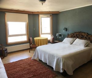 Cama ou camas em um quarto em Eco Hostal Offenbacher-Hof