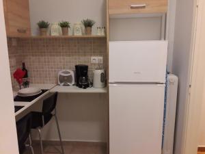 Virtuvė arba virtuvėlė apgyvendinimo įstaigoje Stylish apartment in Kolonaki