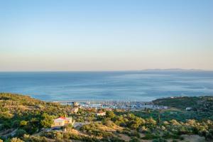 a view of the ocean from a hill at Saint Catherine Hotel in Pythagoreio