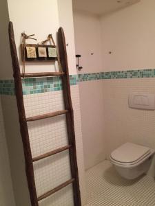 a bathroom with a ladder leading to a toilet at Relax holiday in Sestriere +41 photos