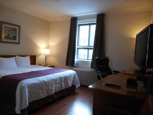 TV a/nebo společenská místnost v ubytování Hotel St-Denis