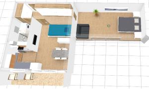 a floor plan of a house with at Sopot Apartament in Sopot