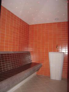 Koupelna v ubytování Hotel Seggiovia