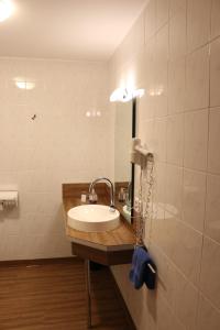 Koupelna v ubytování Hotel Baldus
