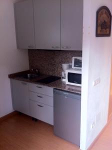 Kuchyň nebo kuchyňský kout v ubytování Aparthotel Arenal