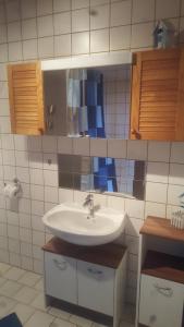 Koupelna v ubytování Urlaub auf dem Bauernhof