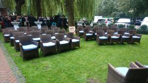 Ein Garten an der Unterkunft Waldhaus an de Miälkwellen