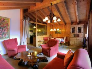 Χώρος καθιστικού στο Cosy 3.5 pièce à Täsch