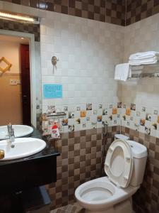 Koupelna v ubytování Binh An Hotel