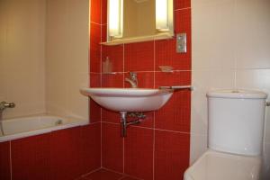 Koupelna v ubytování Art Hotel Podebrady
