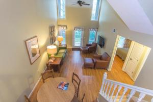 an overhead view of a living room with a table and chairs at General Butler State Resort Park in Carrollton