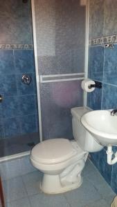 Koupelna v ubytování Hotel Navarra