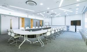 a conference room with a large table and chairs at Imperial Palace Boutique Hotel Itaewon - Renovated in 2025 in Seoul
