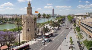 Výhľad na mesto Sevilla alebo výhľad na mesto priamo z vily