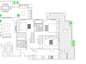 Půdorys ubytování VACATION MARBELLA I Contemporary Central Apartment, Swimming-pool, 24-7 Security, a minute from the Marina, The Sea and Luxury Shopping