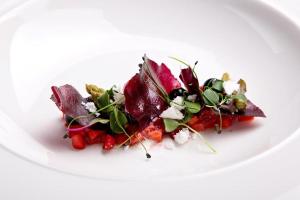 a plate of food on a white plate at Grand Lubicz Uzdrowisko Ustka in Ustka