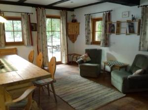 Posezení v ubytování Ferienhaus Dirnbacher Hütte