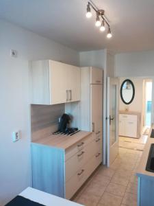 Køkken eller tekøkken på Ferien - und Messewohnung am Stadtpark