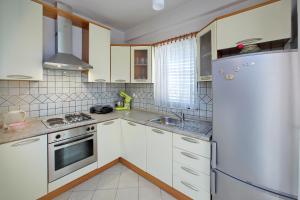 Kuchyň nebo kuchyňský kout v ubytování Apartments Ana