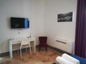 TV a/nebo společenská místnost v ubytování B&B la cascata