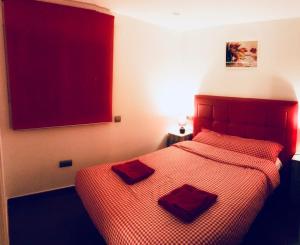 Postel nebo postele na pokoji v ubytování Cometa Center