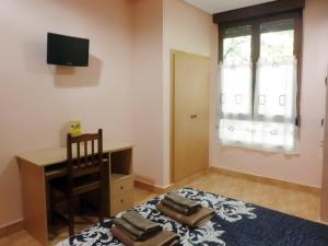 TV a/nebo společenská místnost v ubytování Hostal Abastos