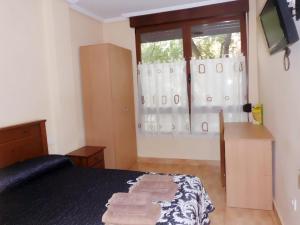 TV a/nebo společenská místnost v ubytování Hostal Abastos