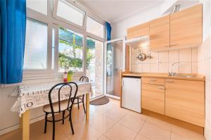 Kuchyň nebo kuchyňský kout v ubytování Apartments Zanze