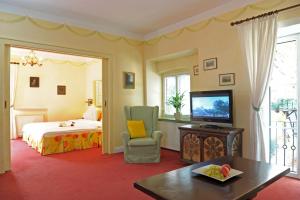 TV a/nebo společenská místnost v ubytování Hotel Schloss Leonstain
