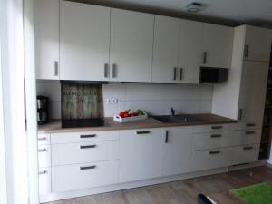 Η κουζίνα ή μικρή κουζίνα στο Gästehaus Natterer - FeWo 1 +12 φωτογραφίες